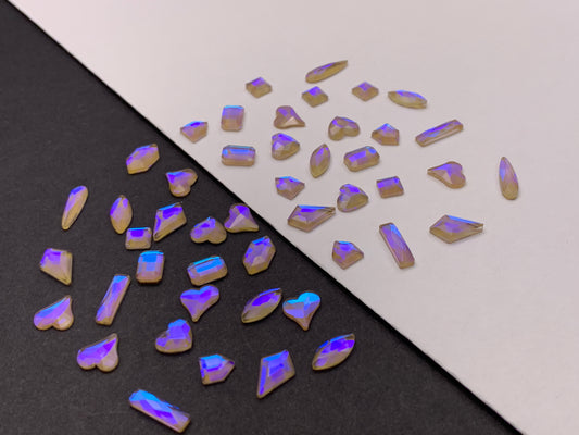 Yan Nail Shaped Flat Crystal Mix - #7